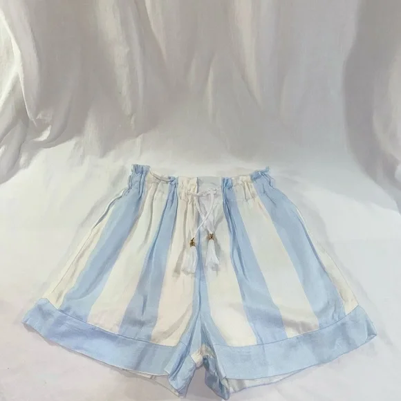 Lauren James Nassau Stripe Paperbag Shorts S - Picture 4 of 13